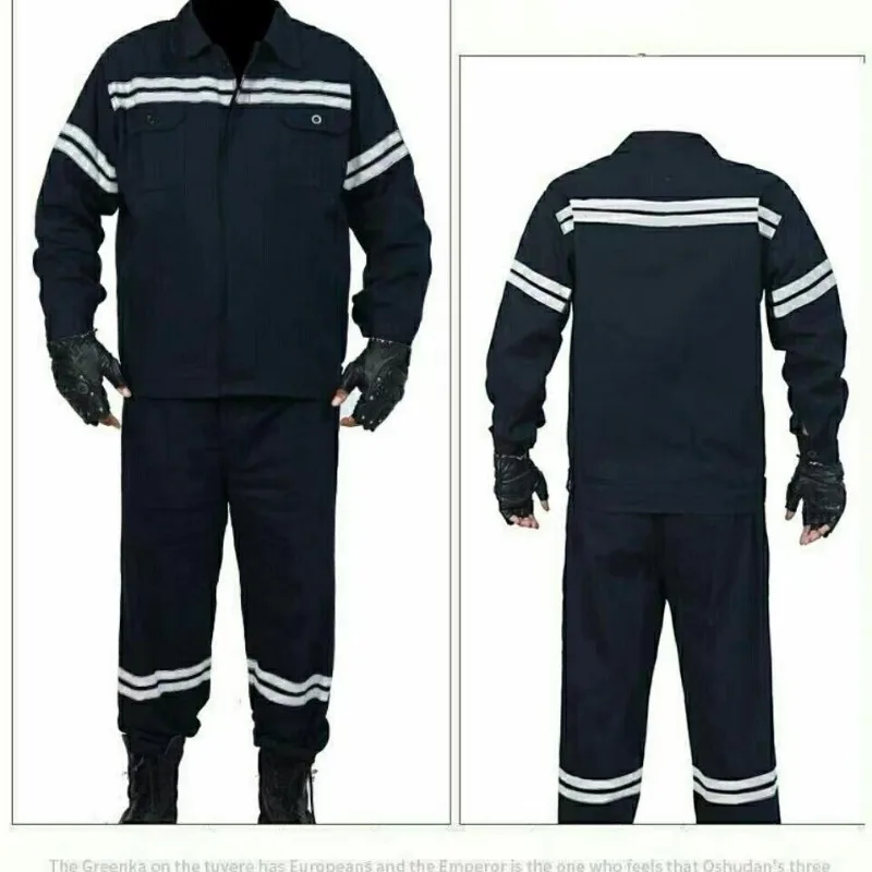 Coal Mine Work Suit Men's Labor Insurance Reflective Strip Wear-resistant Dirt-resistant Thickened Tooling Uniform