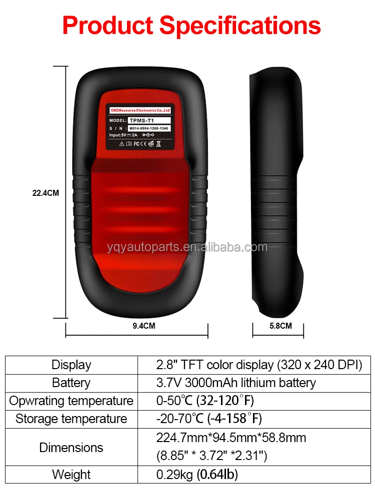 Universal TPMS sensor decode code reader alike tpms diagnostic tool TPMS reset Tool