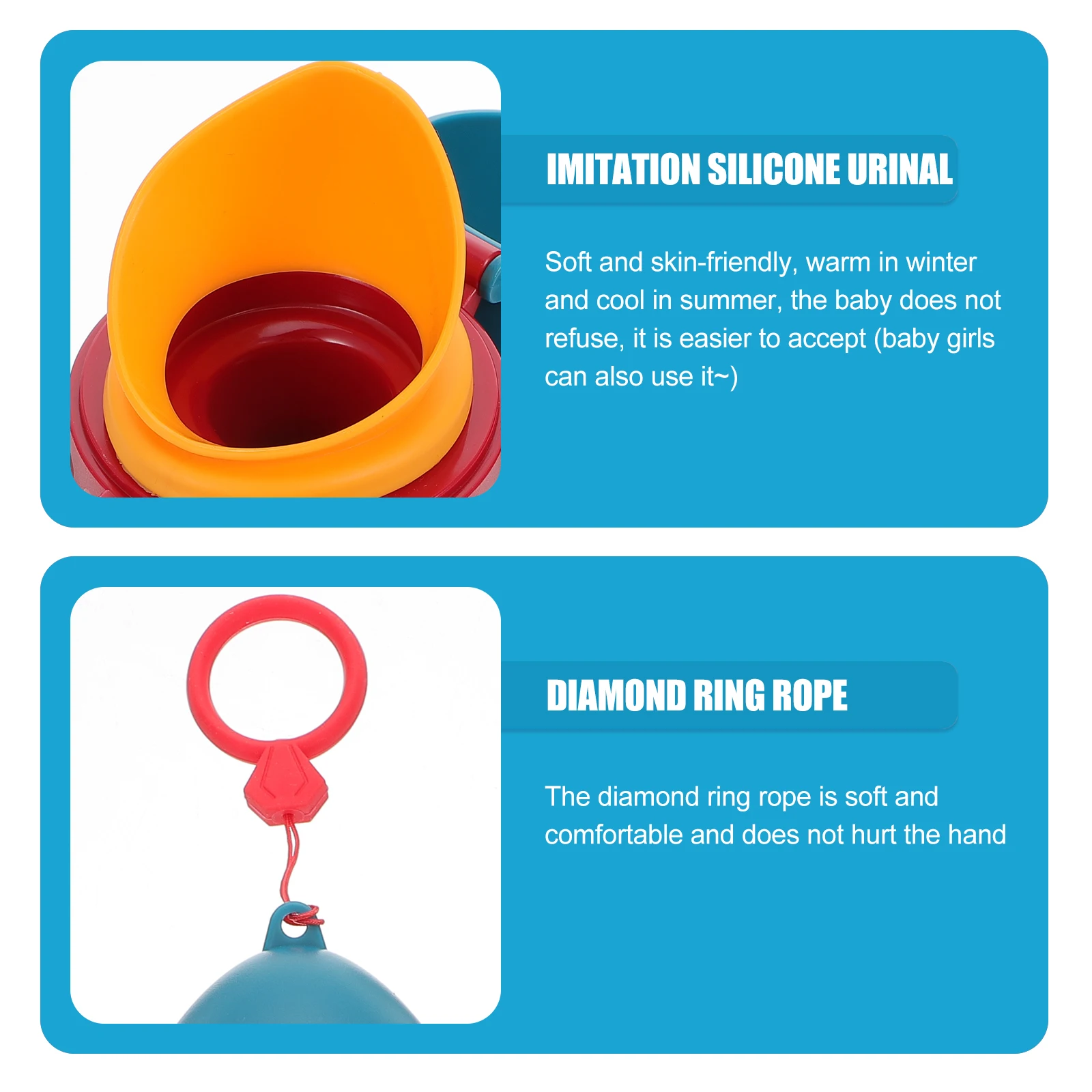 Portable Urinal Potty for Kids Toilet Toddlers Vehicle-mounted Bedpan Emergency Silica Gel Miss Car