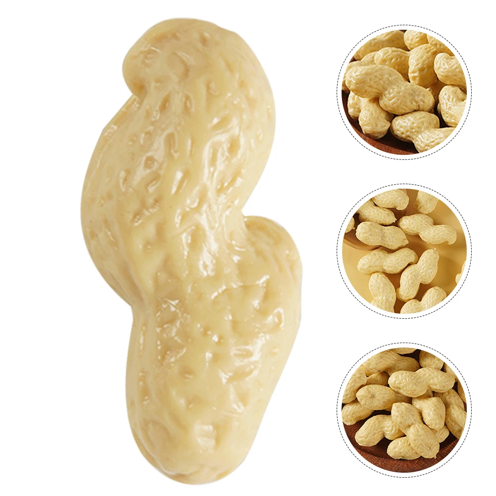 

6 Pcs Artificial Peanut Model PVC Realistic Detail Decor Home Supermarket Display Kids Education Toy Layout