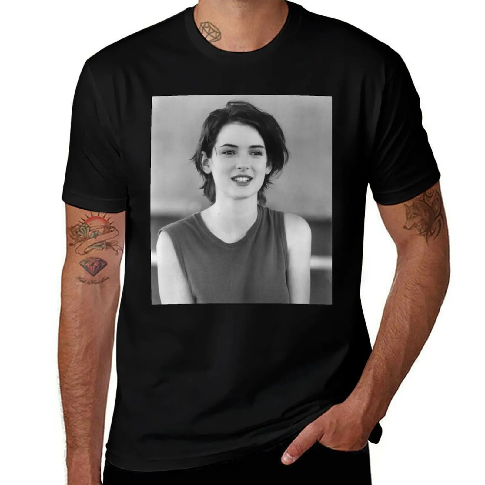 Beautiful - Winona Ryder 56 T-Shirt Plus Size All Match Tee Shirt T-Shirt