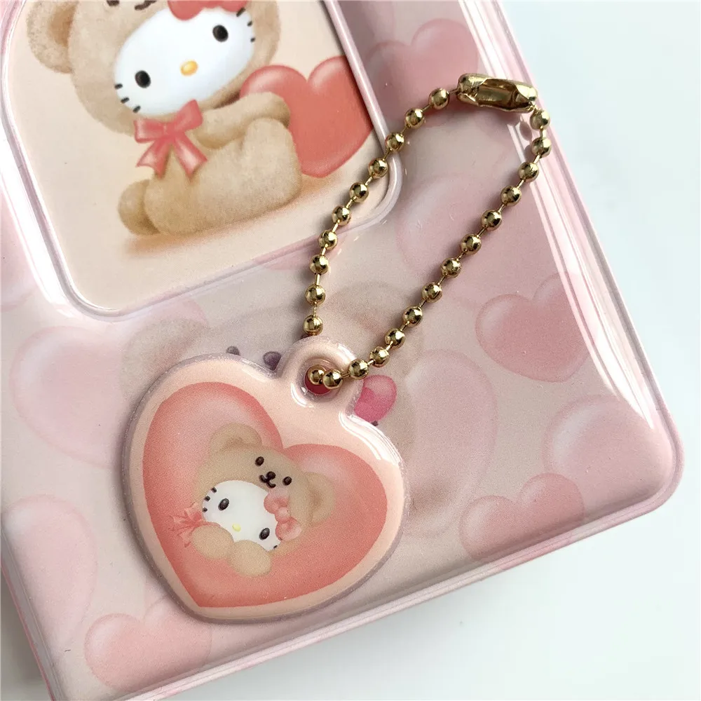 Y2K Hello Kitty Pendant Keychain Photo Album Pendant Accessories Kawaii Sanrio Hello Kitty Y2K Accessories Girls Student Toy New