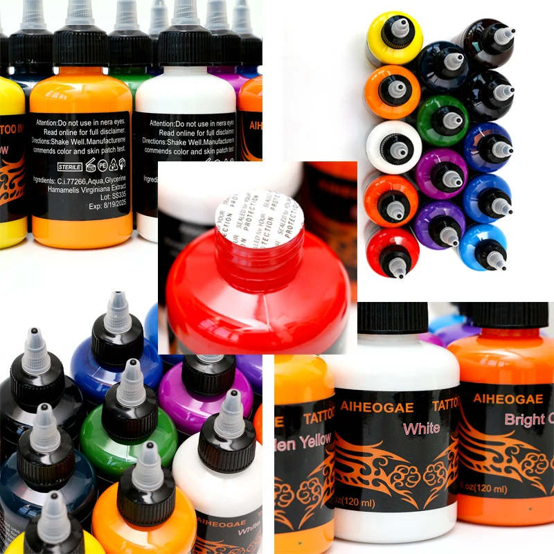 

14 Colors 120ml Body Painting Tattoo Ink Permanent Makeup Tattoo Coloring Pigment Eyebrows Eyeliner Tattoo Paint Body Tattoo Ink