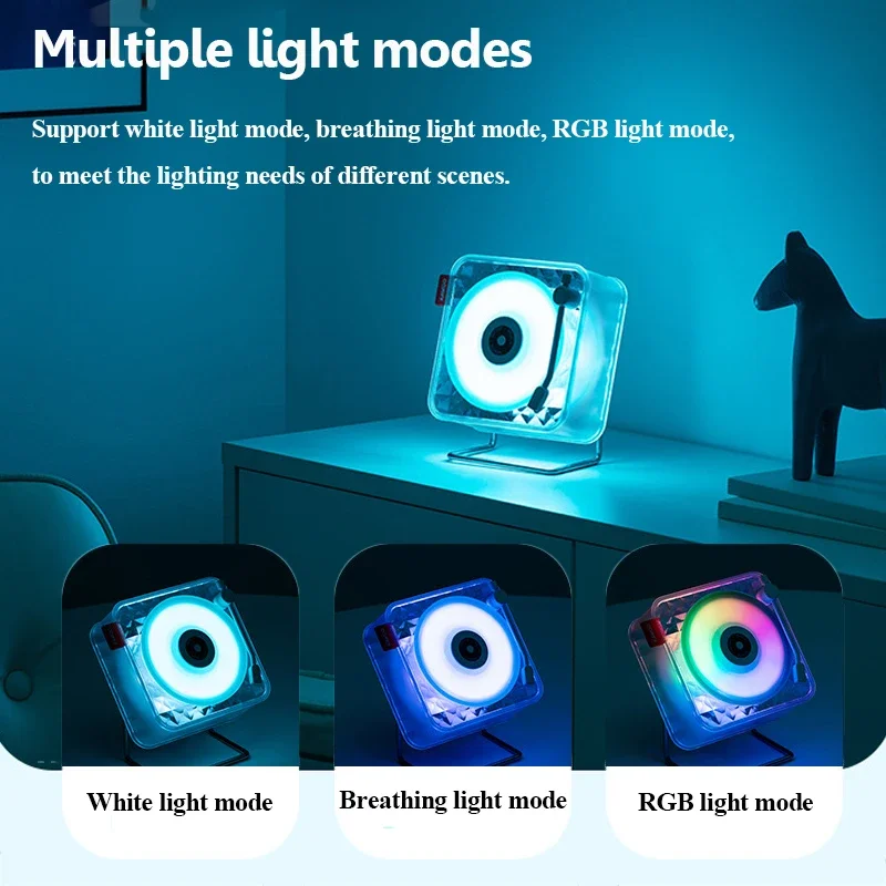 Retro Vinyl Record Player Design Bluetooth Speaker Wireless White Noise Music Box Soundbar RGB Atmosphere Light Music Player