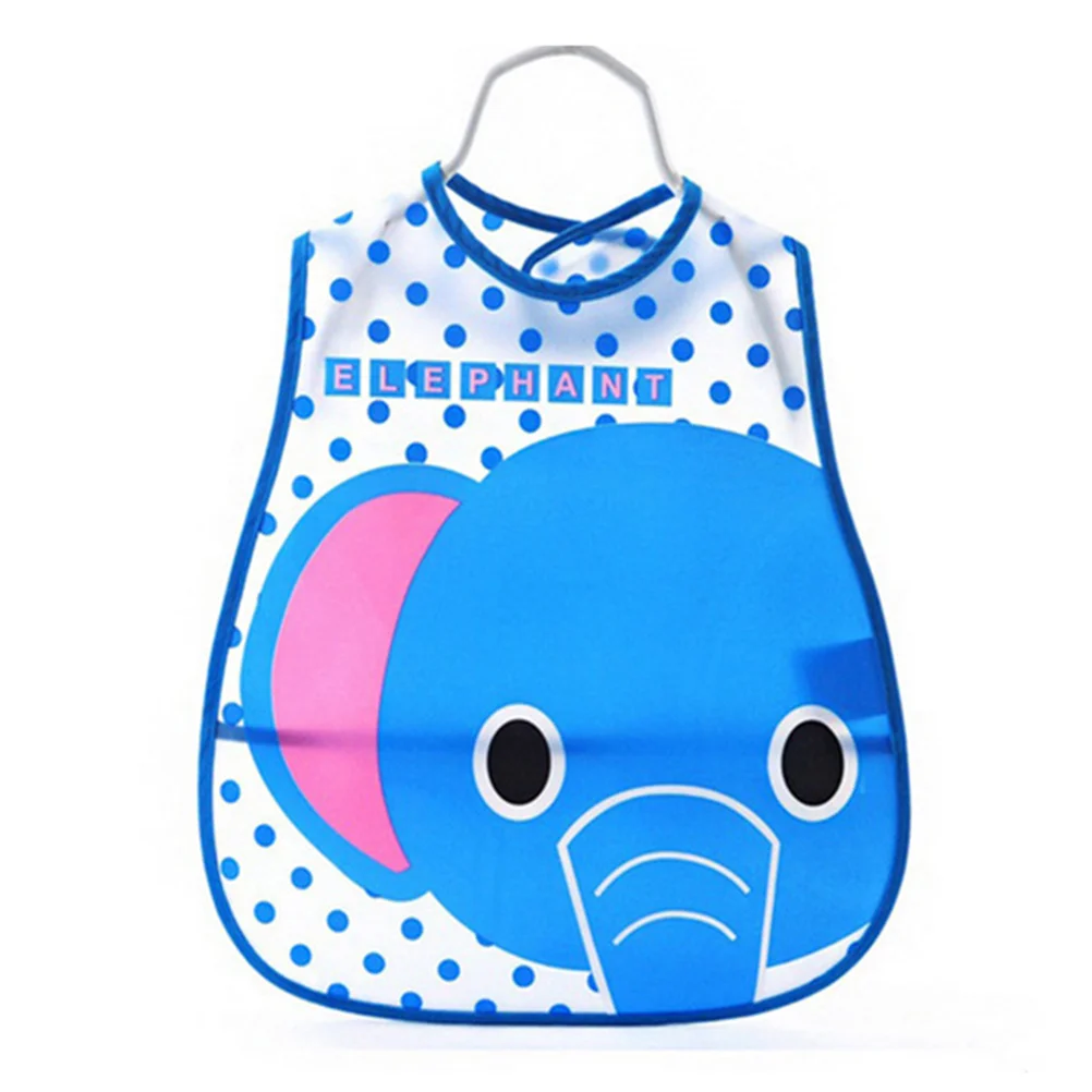 10pcs Adjustable Baby Eva Bibs EVA Plastic Waterproof Lunch Feeding Eva Bibs Baby Cartoon Feeding