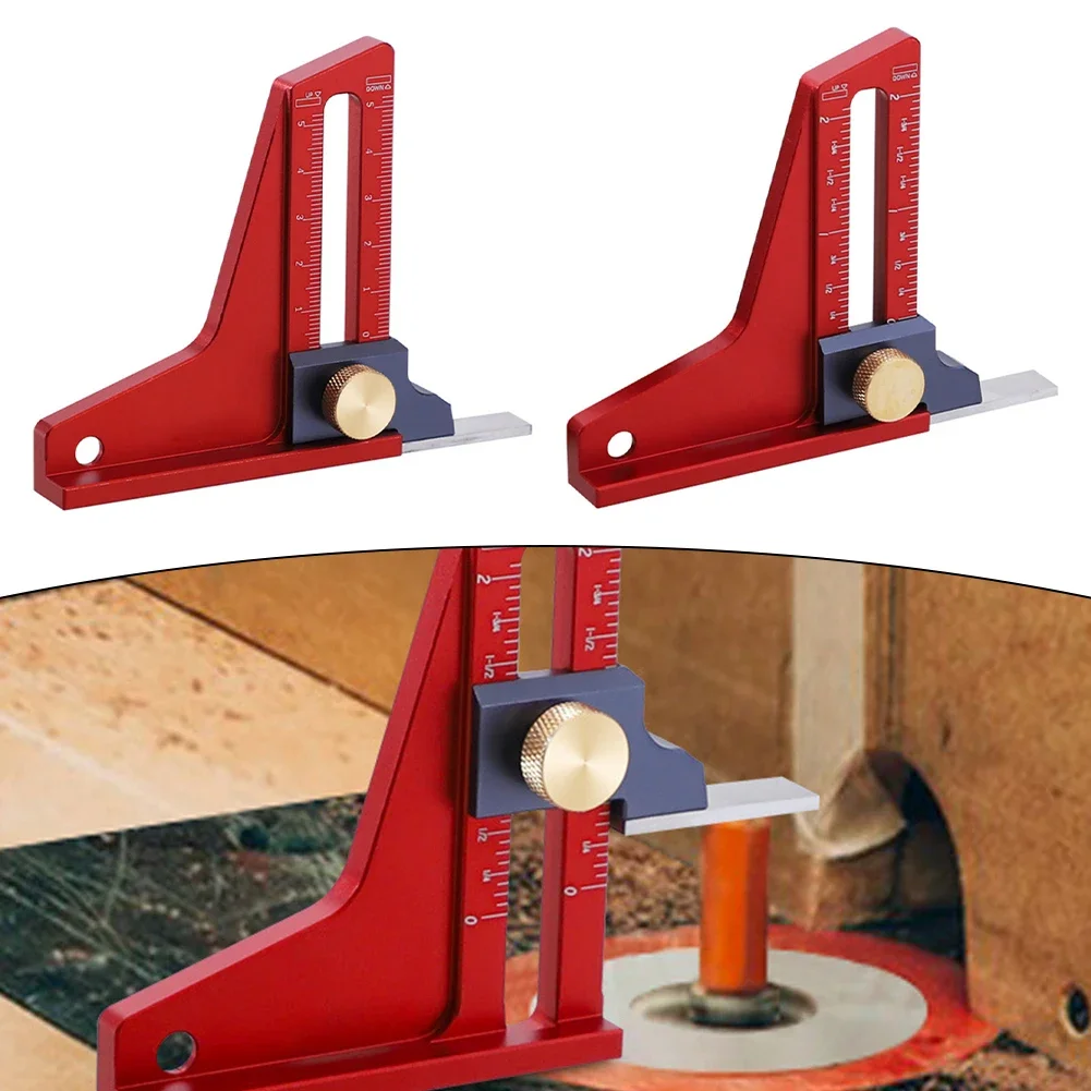 

Adjustable Table Saw Depth Gauge Metric Inch Scale Setting Up Blade Router BitsEngraving Machine Height Measuring Gauge