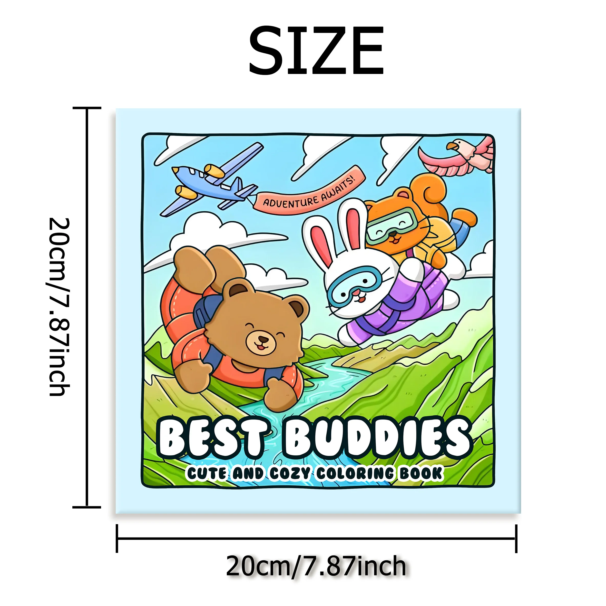 BEST BUDDIES Bold-easy Patterns Coloring Book for Adults Cute Drawing Book Perfect Gift for Party and Birthday