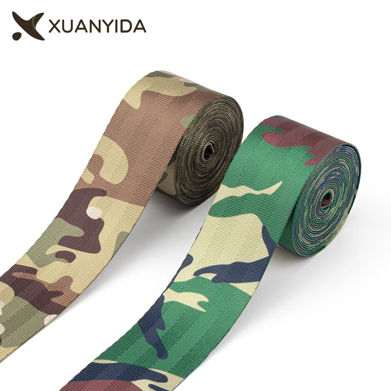 

3.6M Camouflage Seat Belt Webbing For Car Seat Modified Safety Belt Strengthen Seatbelts Ribbon Racing Car Belt Accessories