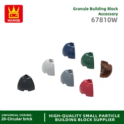 Wange 107Pcs/Lot 67810W1/4 Circle1hole Building Blocks MOC Construction Accessories Compatible with Brick Children Toys Gift Box