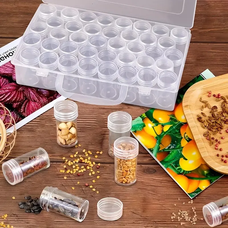 30/38/60pcs Bead Storage Bottle, Accessories Organizer, DIY Diamond Painting Organizer Tools, Rhinestone Mosaic Art Mine