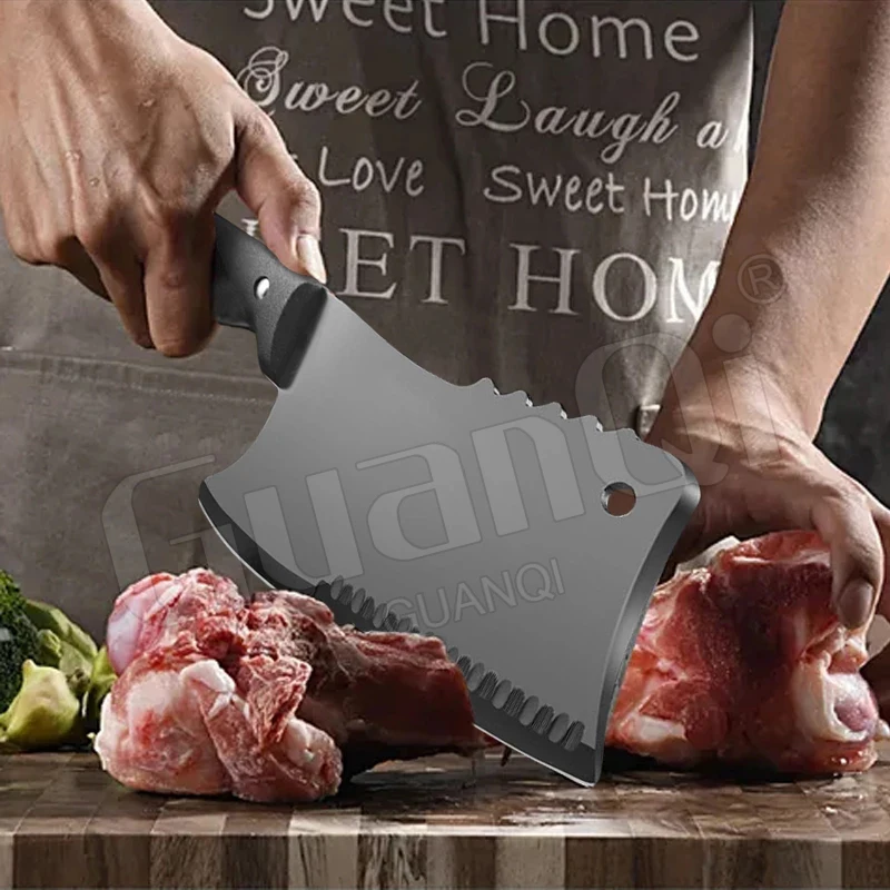 

High Hardness Kitchen Chef Knife Butcher Knife Stainless Steel Bone Chopping Knife Meat Vegetables Slicing Cleaver Cooking Tools