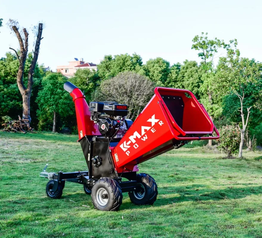 K-max  High Efficiency 15HP 4-Stroke   Start  Engine Mini Drum Wood Chipper Shredder for Garden