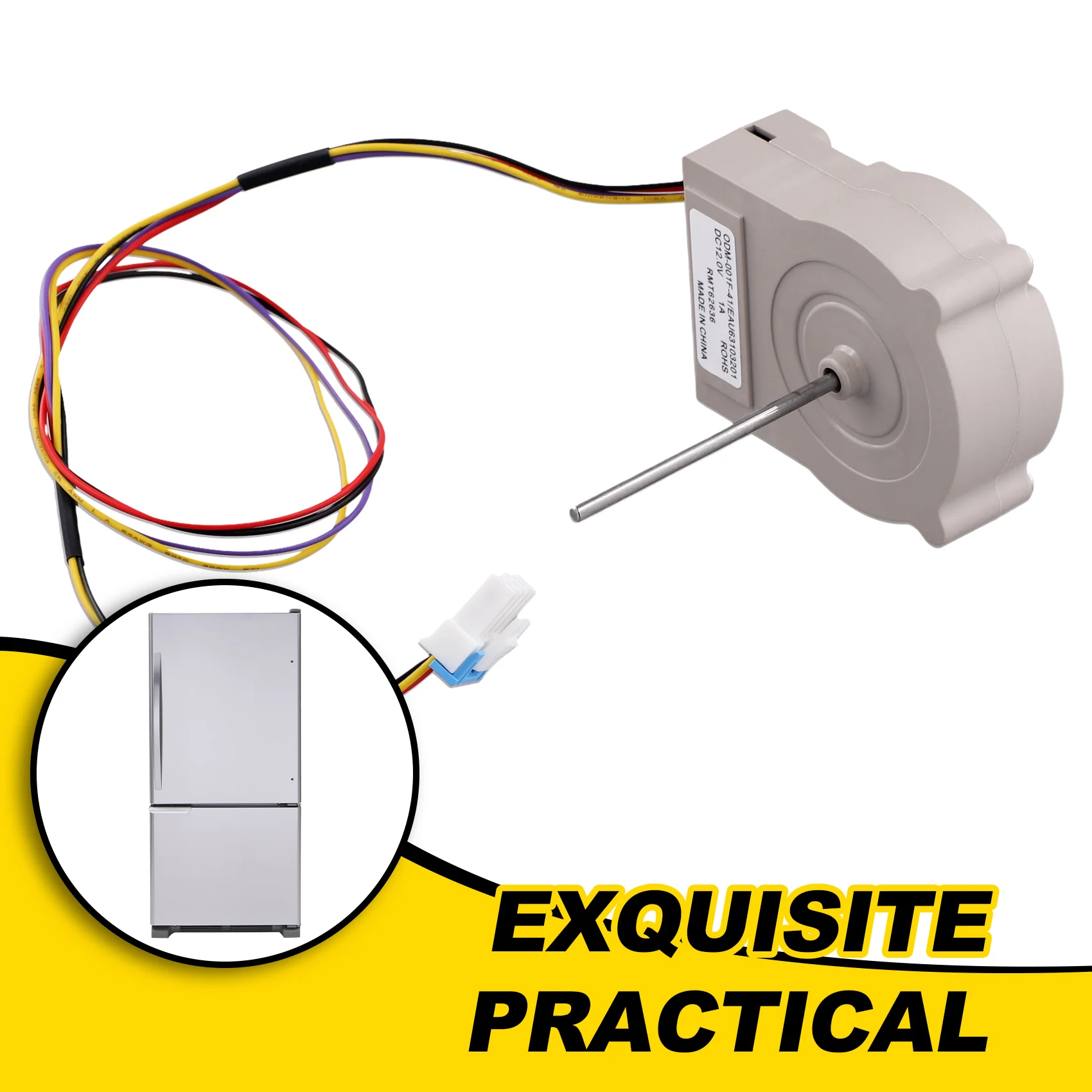 EAU 63103201   Motore della ventola dell'evaporatore del frigorifero per LG Kenmore Parte di ricambio per la riparazione del motore della ventola del frigorifero mini frigorifero-LITE