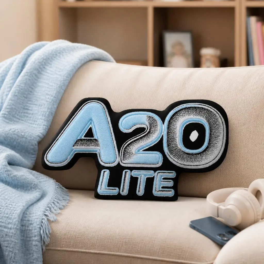 A2O LITE Logo Shaped Stuffed Pillow Cushion Irregular Decorative Throw Pillow for Sofa Home Decor Bedroom Living Room Gift