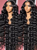 30 Inch Loose Deep Wave 13x4 13x6 HD Lace Front Human Hair Wig Preplucked Curly 13x7 Transparent Lace Frontal Wigs For Women