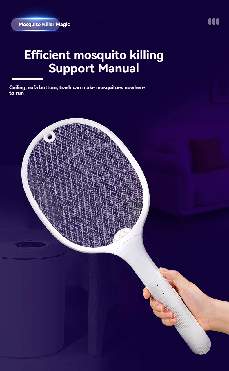 2-in-1 Intelligenter Insektenvernichter mit USB-Aufladestation, Mückenfalle & Fliegenfänger, 3-Schicht-Sicherheitsnetz, für Zuhause/Terrasse/Camping – Detail 3