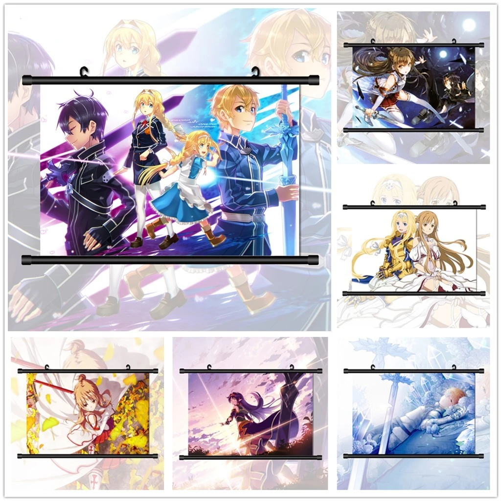 5D DIY Diamond Painting Sword Art Online Organic Asuna Eugeo Anime Full Round Diamond Embroidery Home Decor Cross Stitch Kit