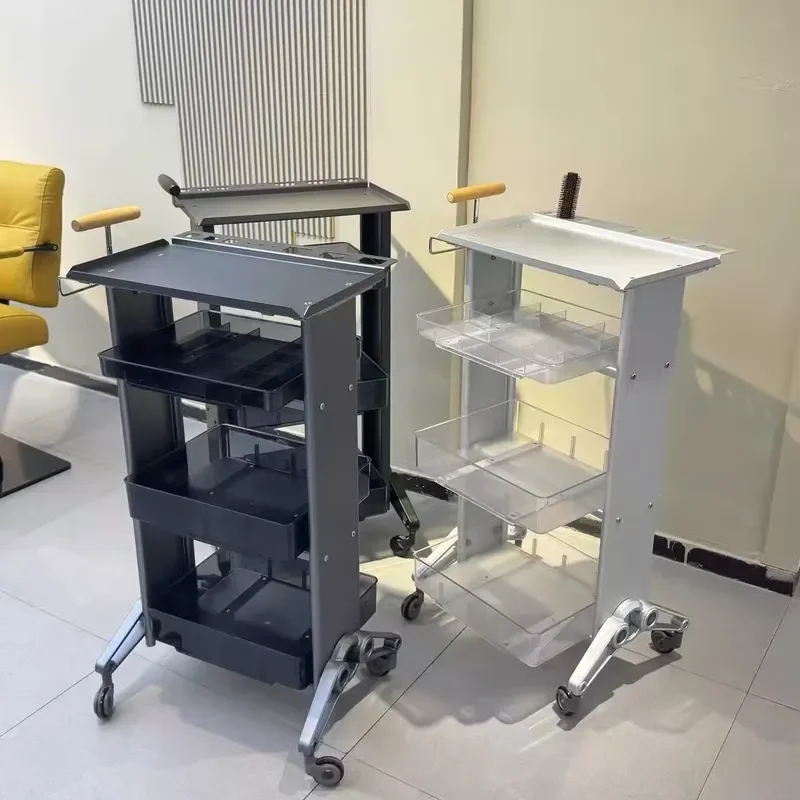 New High-end Aluminum Alloy Hair Salon Cart Hair Salon Dedicated Barber Shop Tool Cabinet Rack