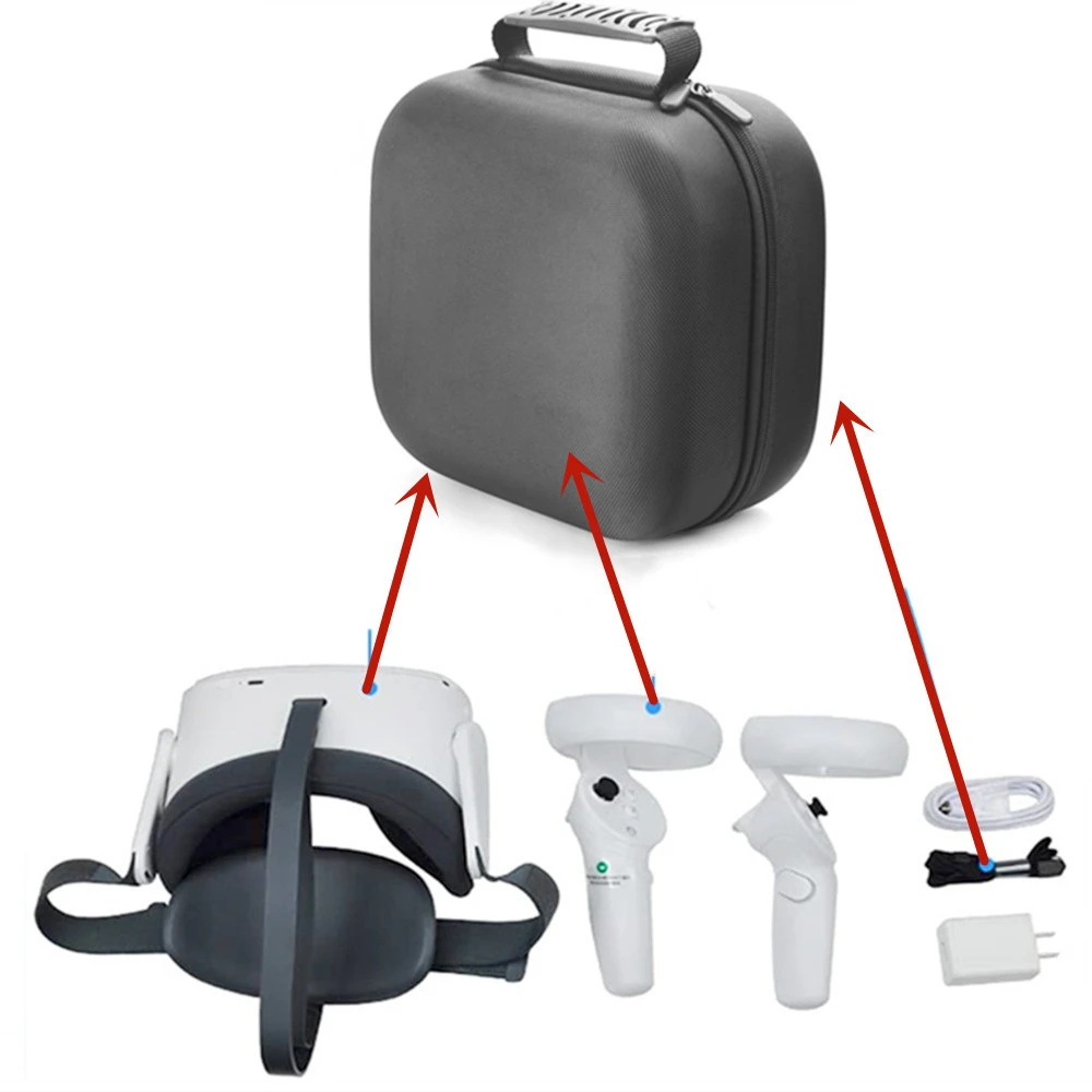 Bolsa de almacenamiento de accesorios de exhibición montada en la cabeza para Pico Neo3 VR Pro NOLO Sonic, funda protectora 100%, bolsa de accesorios de alta calidad