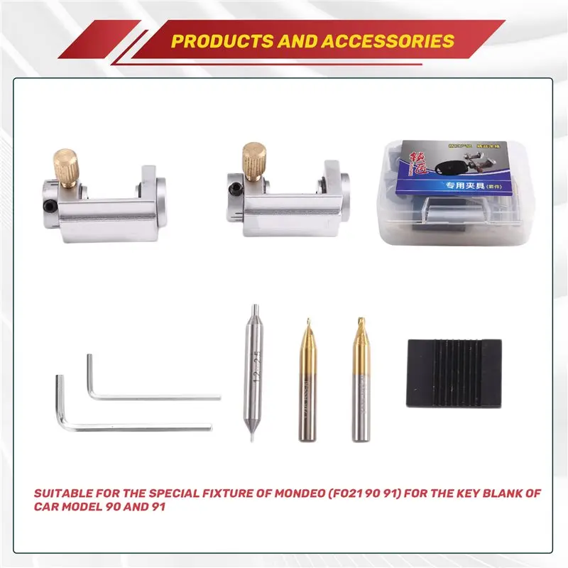 ABJN-Tibbe Key Machine For Mondeo Ford Jaguar Car Locksmith Key Clamp Car Key Blank Fixture