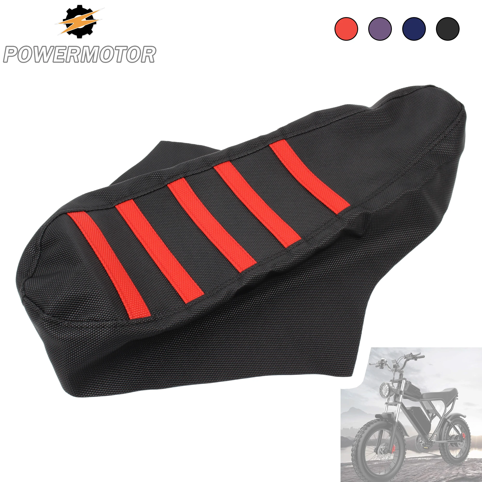 

For Ridstar Q20 Seat Cover Waterproof Non-slip Particles Design PVC Electric Bike E-bike Moped Enduro DirtBike Seat Accessories