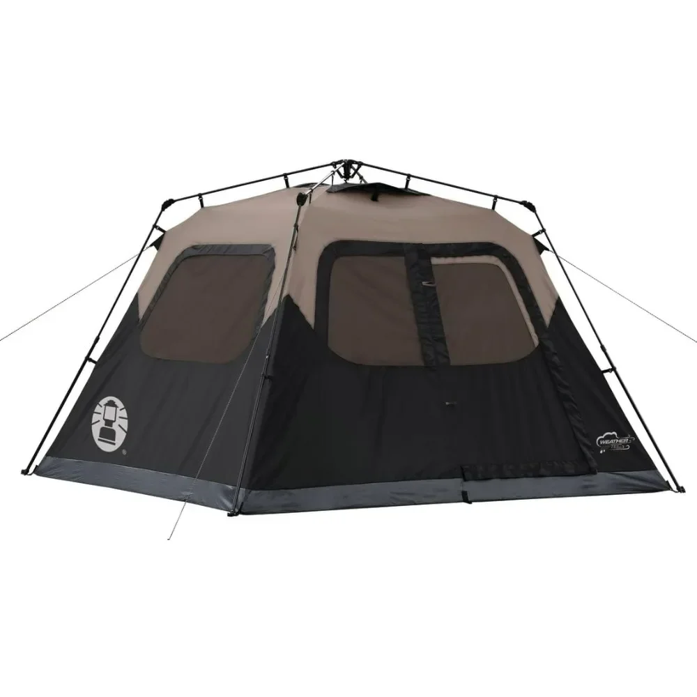 Camping Tent with Instant Setup,6 Person Weatherproof Tent,Double-Thick Fabric, and Included Carry Bag