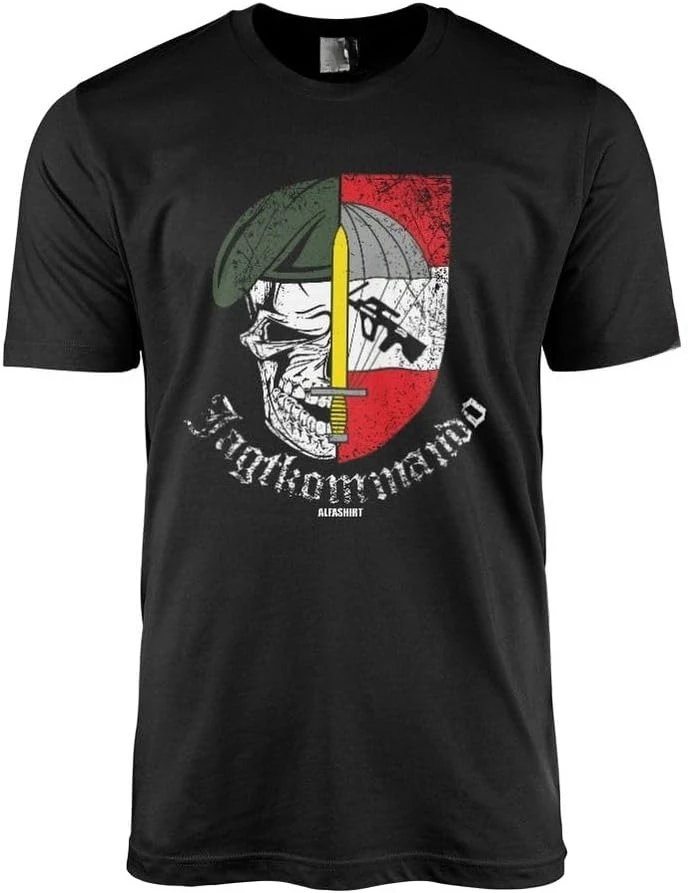 

Jagtkommando Austria Skull Calavera Caza Comando Men T-Shirt Short Sleeve Casual 100% Cotton Shirt