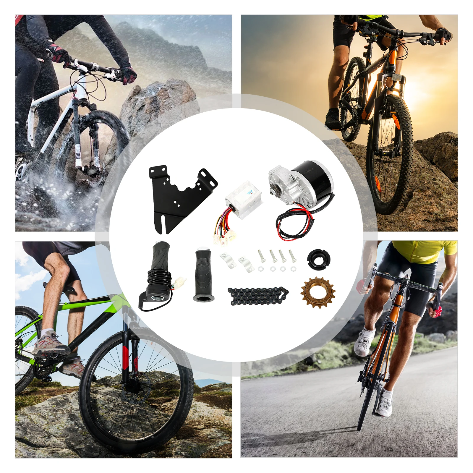 طقم محرك الدراجة الكهربائية 24 فولت 250 وات طقم تحويل الدراجة الإلكترونية مع وحدة تحكم المحرك للدراجة 16 بوصة - 28 بوصة (250 وات 24 فولت)