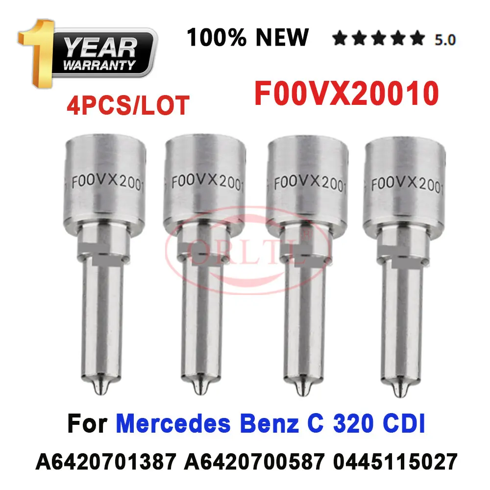 4PCS Common Rail Piezo Nozzle F00VX20010 For Injectors 0445115005 A6420701387 A6420700587 0445115027 FOOVX20010