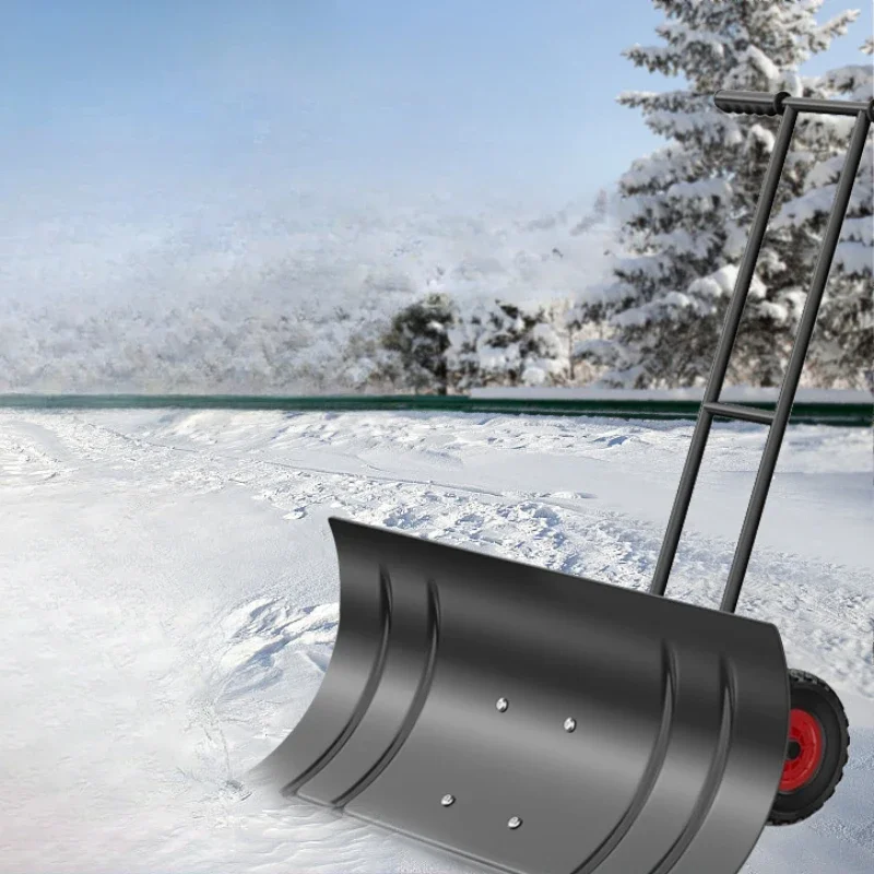 

Wheeled Hand Push Snow Removal Shovel Large Snow Removal Tool Vehicle Snow Removal Machine With Wheels Artifact
