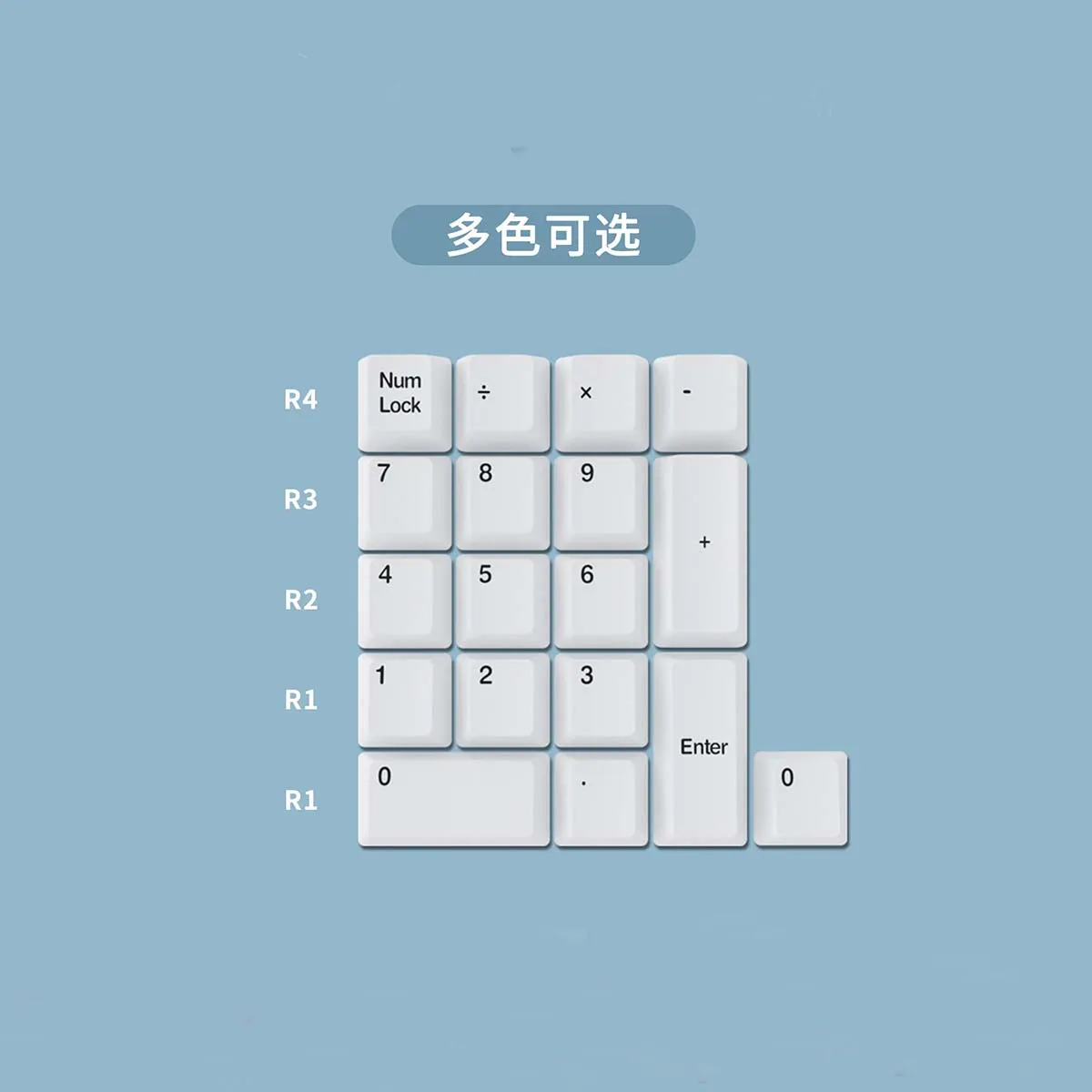 

Digital(18pcs) Ceramic Keycaps: Smooth Transparent Digital Keypad Set for Mechanical Keyboards (Original Factory Height)