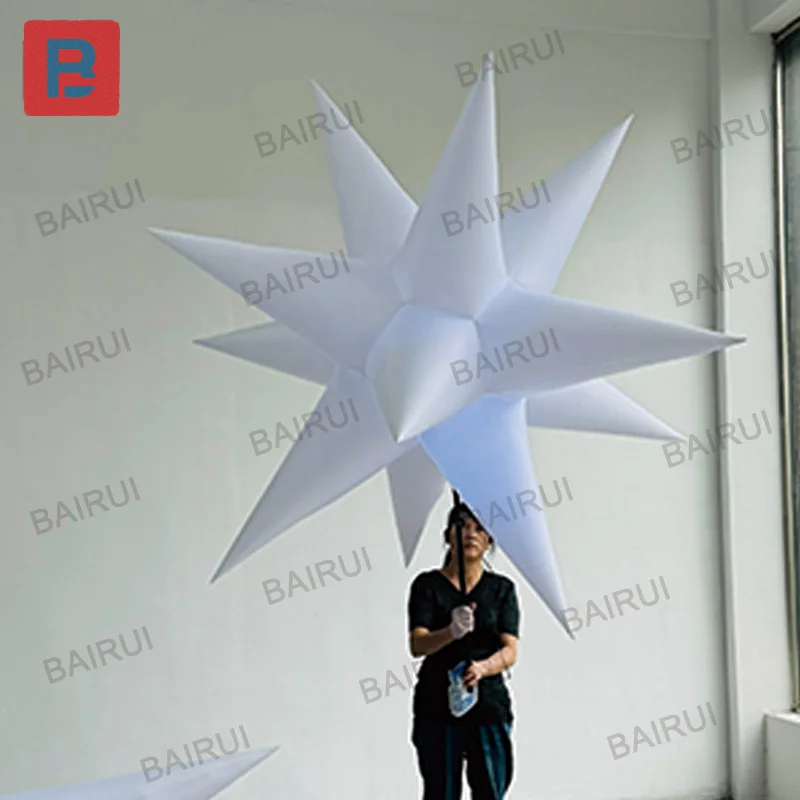 Aufblasbarer Explosionsstern mit Gebläse, quadratisches Einkaufszentrum im Freien, großformatige Eventbeleuchtung, Dekoration, Parade-Dekoration, Requisite