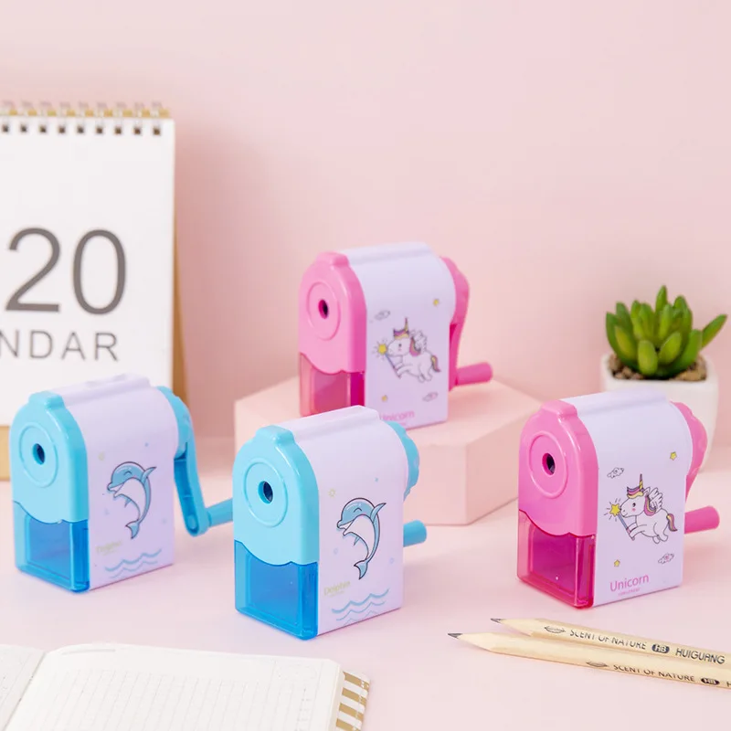 Kawaii Cartoon Automatischer Stift-Zuführer Bleistiftspitzer mit Handkurbel für Grundschüler und Mittelschüler Großhandelsangebot
