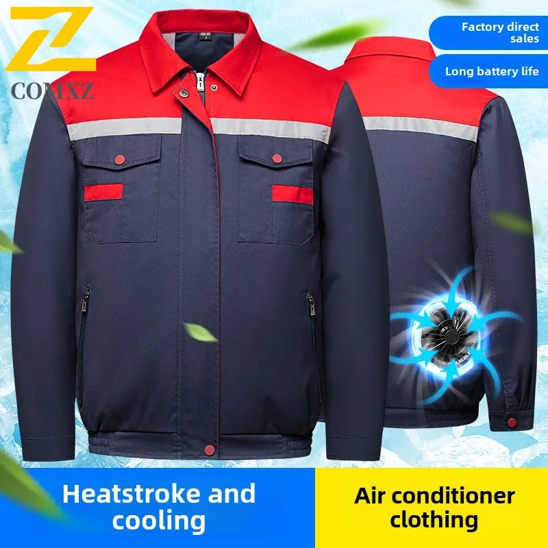 Summer Fan Vest Jacket Men's Technology Rechargeable Cooling Air Conditioning Clothes Fishing Smart Heat Prevention Work Coat