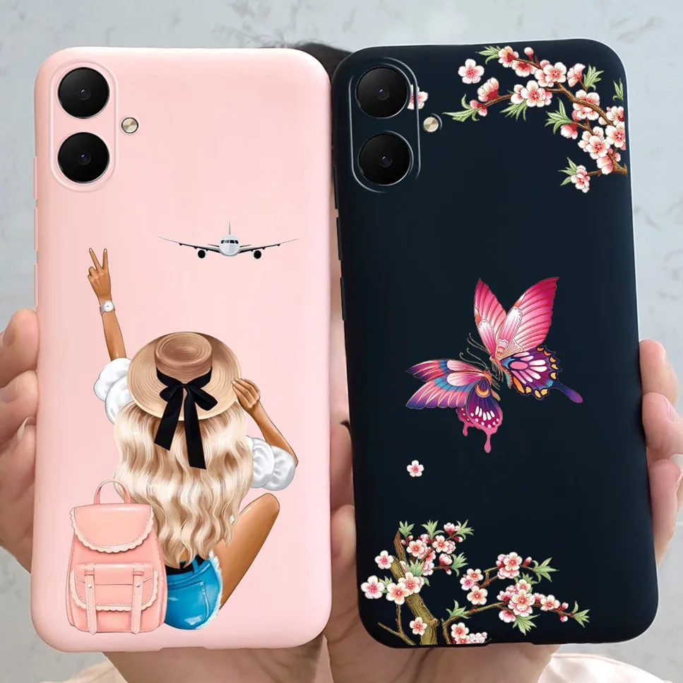 NEN For Samsung Galaxy A05 A 05S 4G Case Luxury Cute Flowers Crown Silicone Back Cover For Samsung A05 A 05S 2023 Phone Case