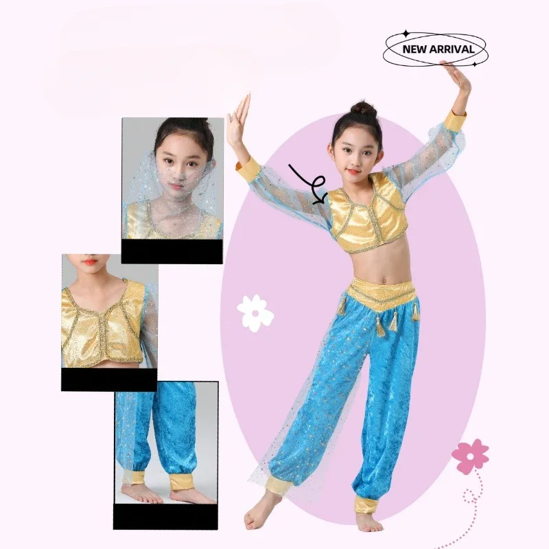 Fairy Tales Aladin Cosplay Costume Jasmine Cos Outfit Children's Day Stage Performance Dancewear Halloweeen Carnival Party Cloth