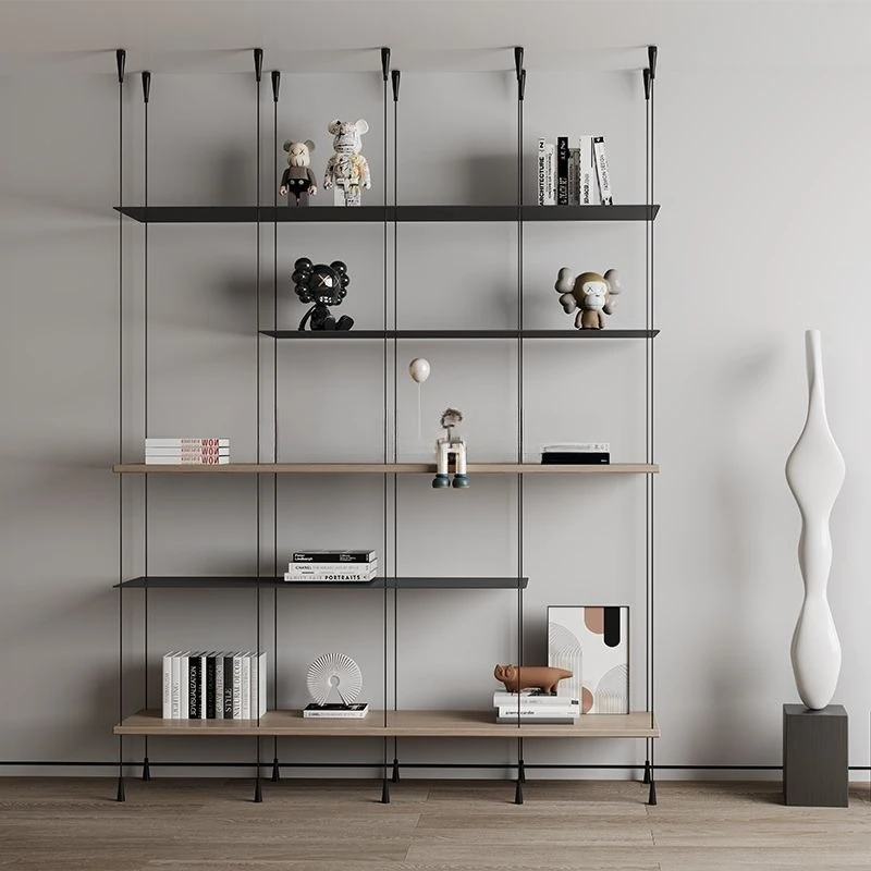 Bookcase Bookcase Modern Simple Luxury Modular Custom Metal Aluminum Frame with Living Room Bedroom Light Emitting Diode Light