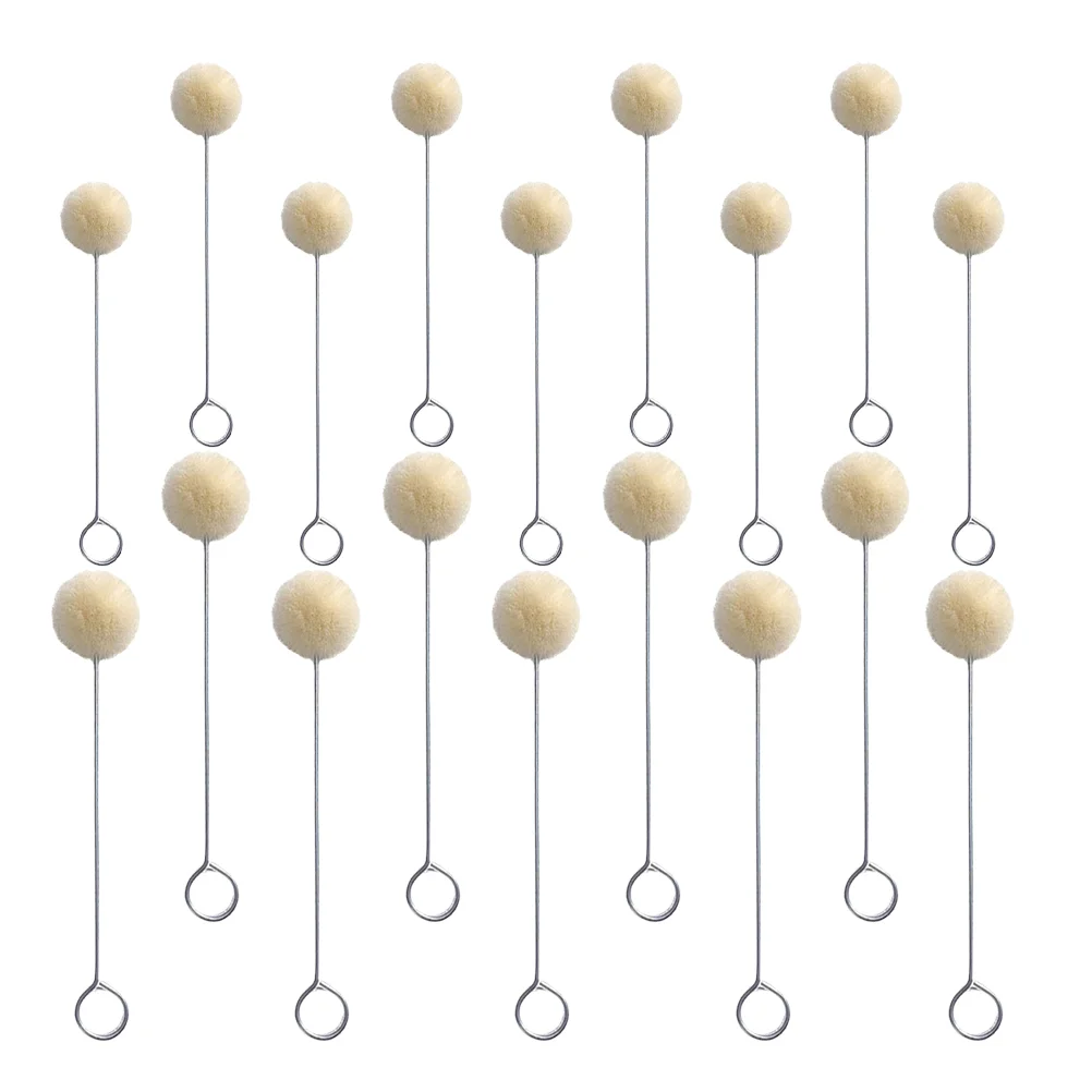 

100 Pcs Wool Ball Brush Leathercraft Daubers Metal Handle Dye Balls for Applicator Dyes