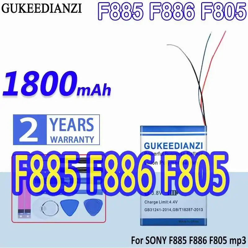 

Долговечная батарея Mp3 Mp4 для Sony F885 F886 F805, 3-проводная замена премиум-класса, 1800 мАч