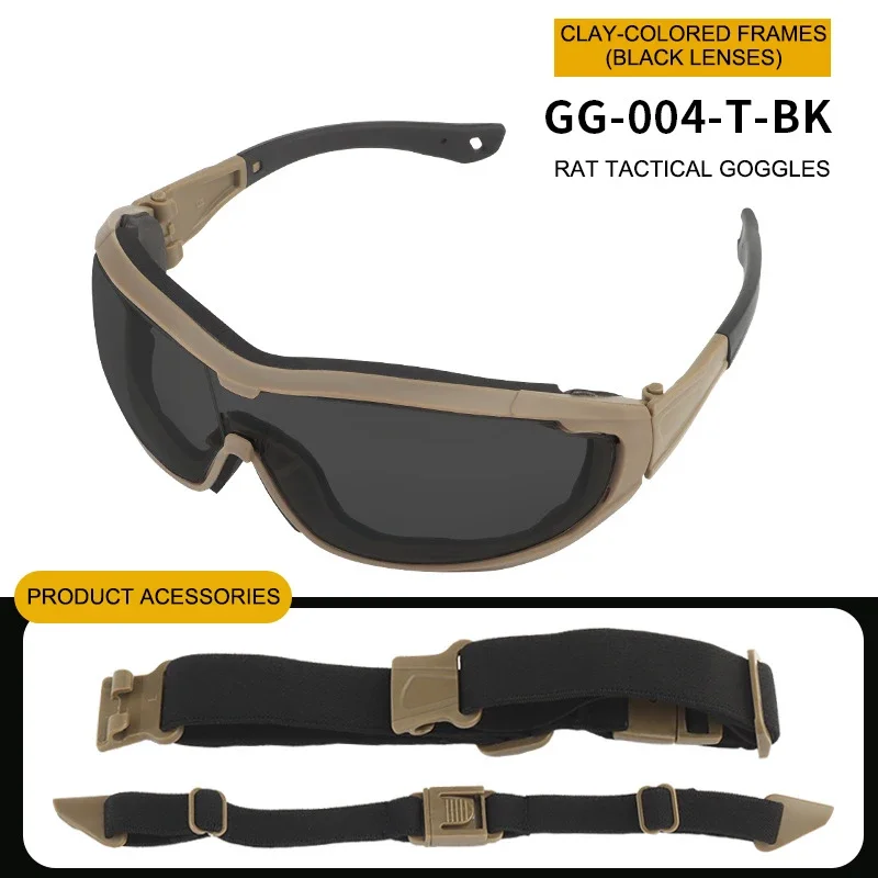 JinTeng 2024 Motorcycle Tactical Outdoor Goggles With Fixed Straps Cycling Sunglasses Safety Protective Eyewear Anti-fog Glasses