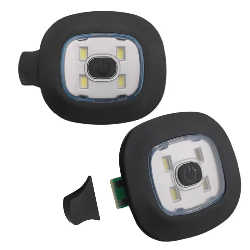 AS60-2Pcs USB Rechargeable Light For LED Beanie Hat,Replaceable Headlamp Cap DIY Hat Light For Men And Women