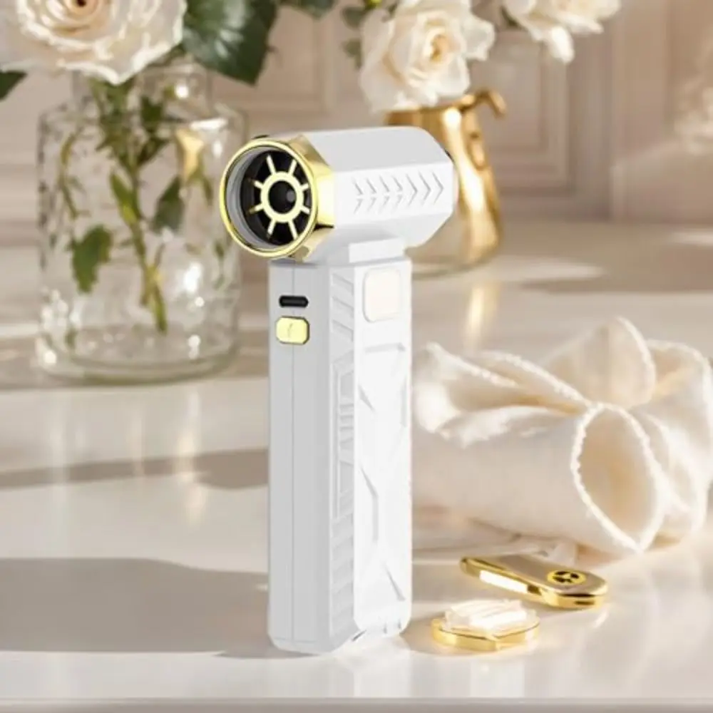 Kipas Turbo Jet Mini 100000RPM dengan Penyedot/Penghisap dan Lampu LED, Peniup Udara Kuat, Tampilan Digital Portabel, Pembersih Debu Vakum