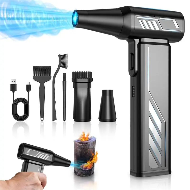

BAAU Compressed Air Duster,Turbo-Fan-Pc Duster Electric Brushless 300000RPM-Air Duster Blower Portable Jet Turbo Fan