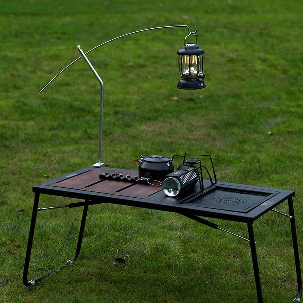 キャンプ-igt-ランプハンギングラック取り外し可能なポータブルライトハンガーステンレス鋼テーブルランタンスタンドピクニックハイキング釣り用