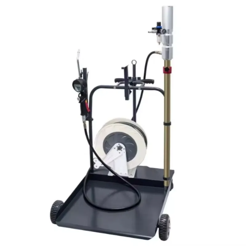 

Heavy Duty Pneumatic Oil Dispenser Air Operated Oil Pump with Cart Trolley for 400 lb/55 gal Drum