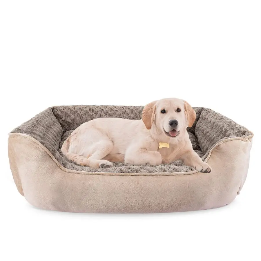 

Rectangle Dog Bed for Large Medium Small Dogs Washable Orthopedic Sofa Bed, Soft Breathable Puppy amp Pet Cuddler, Durable Calmi