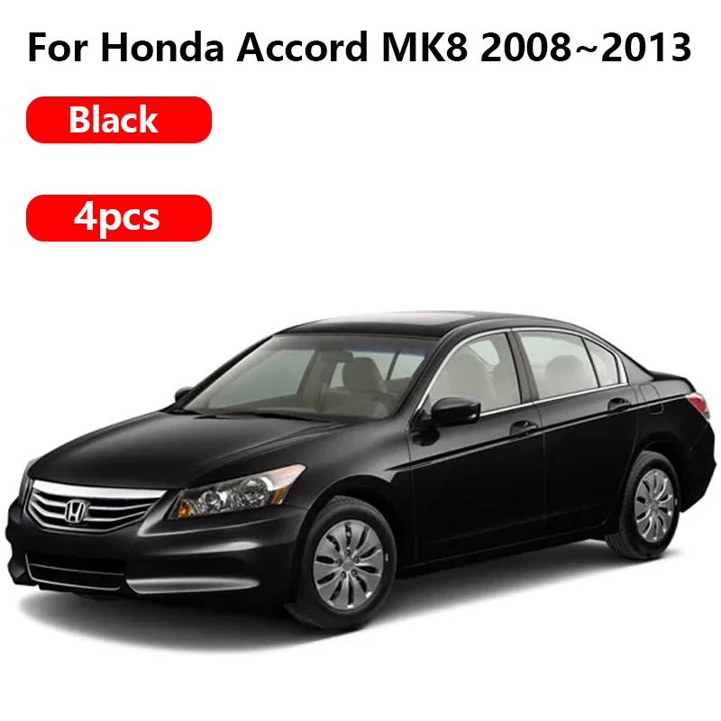 Pearl White Mud Flaps / Splash Guards – Fits Honda Accord 8th Gen 2008-2013 – Front & Rear Set