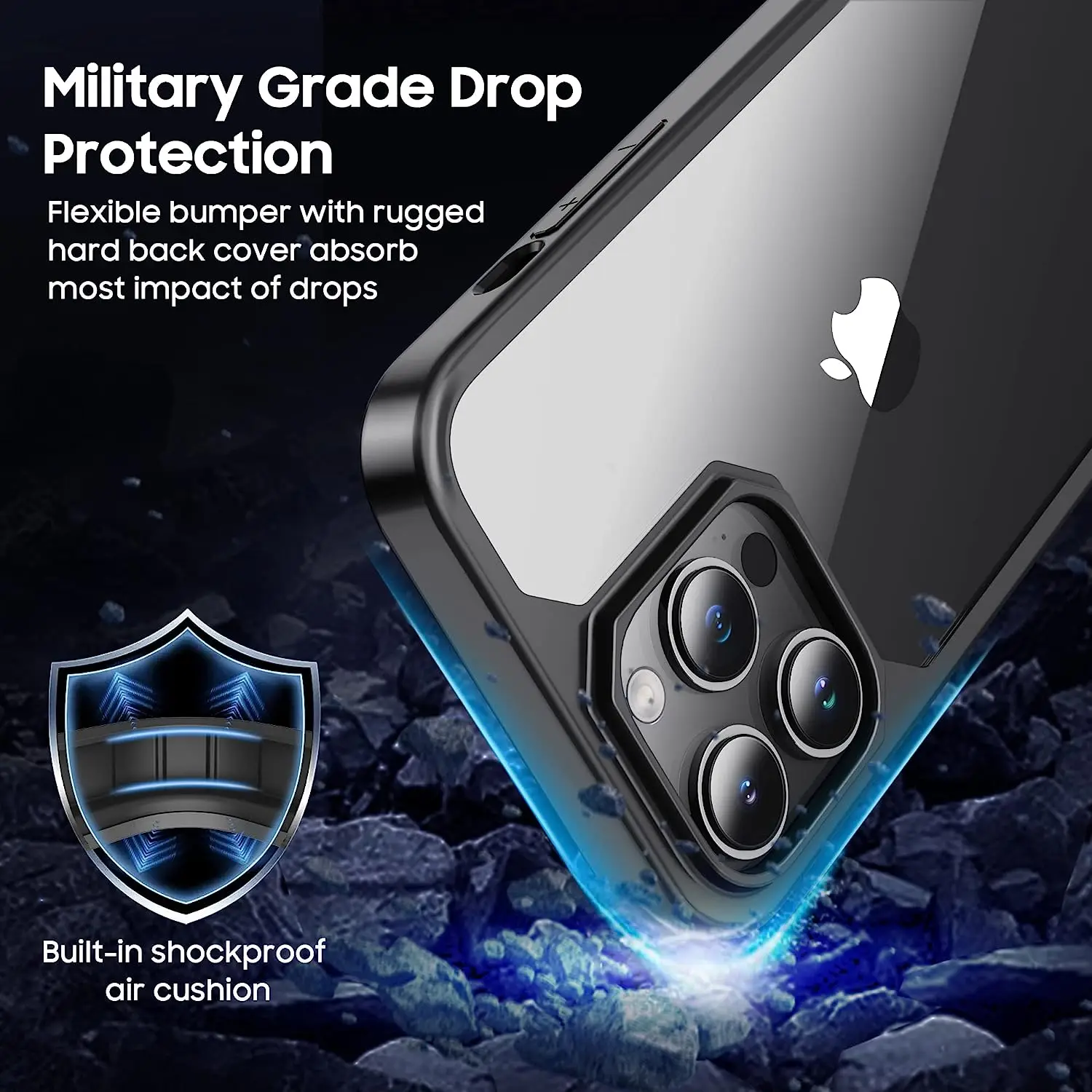 Darbeye Dayanıklı Toz Geçirmez Şeffaf Telefon Kılıfı iPhone 14 15 Pro Max Plus iPhone 14 Pro Max Yumuşak SilikonArcylic Arka Kapak Fundas