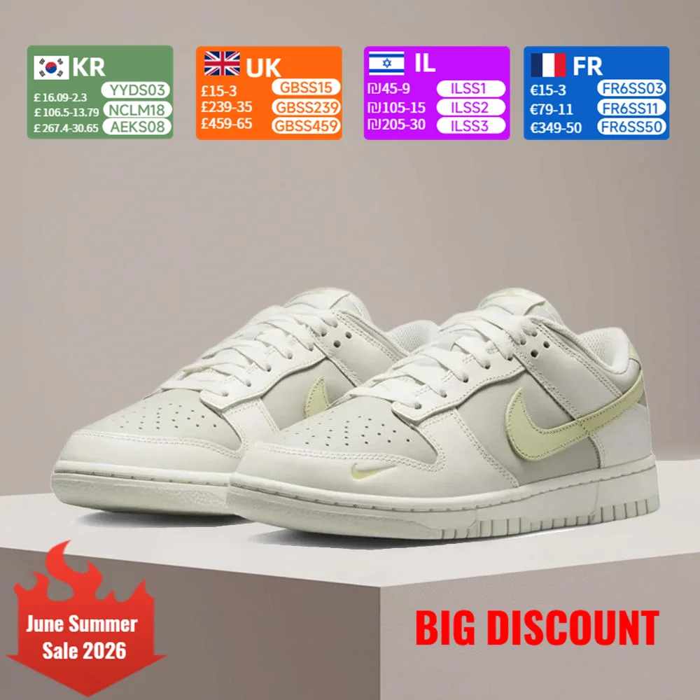 

Nike Dunk LOW Minimalist Comfort Slip-Resistant Durable Cushioning Low-Top Skate Shoes Unisex White/Green IB3484-001