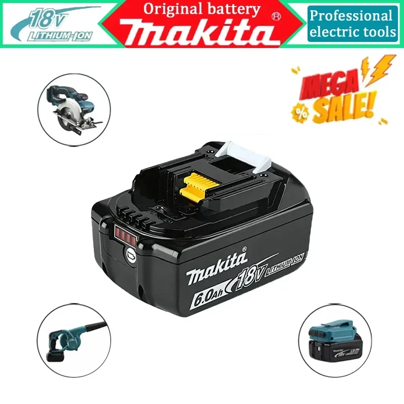 

Высококачественная аккумуляторная батарея Makita 18 В, 6000 мАч, совместимая с электроинструментами серии DB DUB DDF DGA DTW DRT DAS DJV DBO DTD
